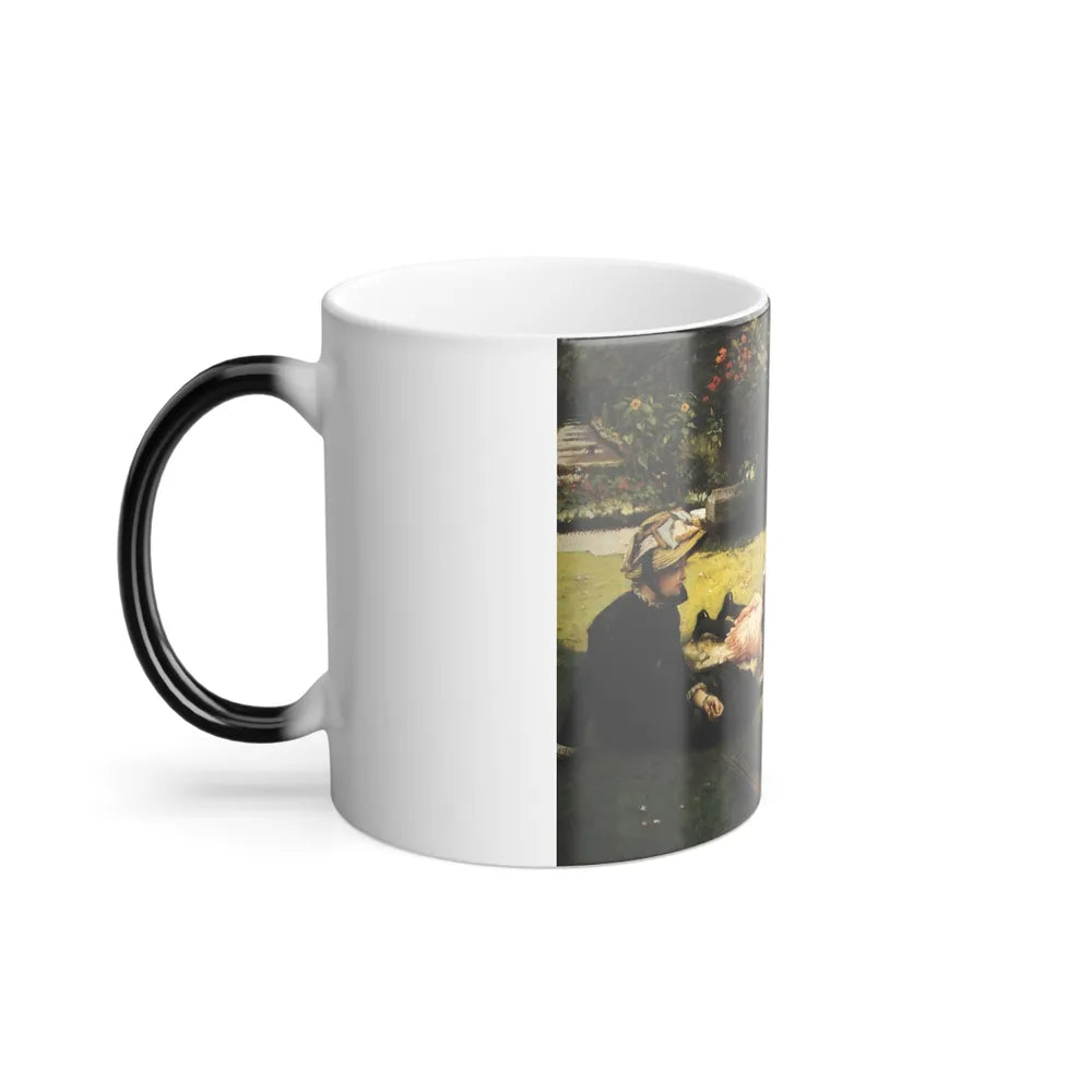 James Jacques Joseph Tissot (1836-1902) En plein soleil (In the Sunshine) - Oil on wood c1881 - Color Changing Mug 11oz - Go Mug Yourself