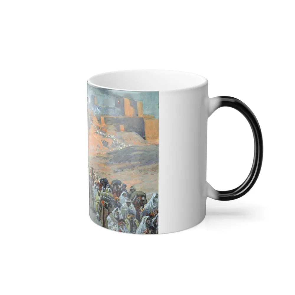 James Jacques Joseph Tissot (1836-1902) Flight of the Prisoners, scene of the Babylonian Exile - 1886-94 - Color Changing Mug 11oz - Go Mug Yourself