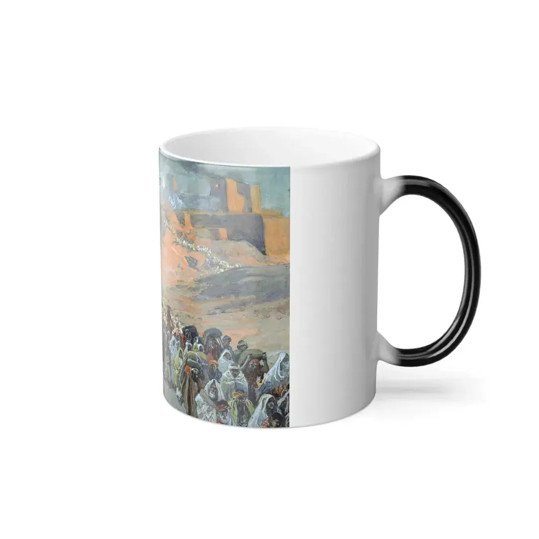 James Jacques Joseph Tissot (1836-1902) Flight of the Prisoners, scene of the Babylonian Exile - 1886-94 - Color Changing Mug 11oz - Go Mug Yourself