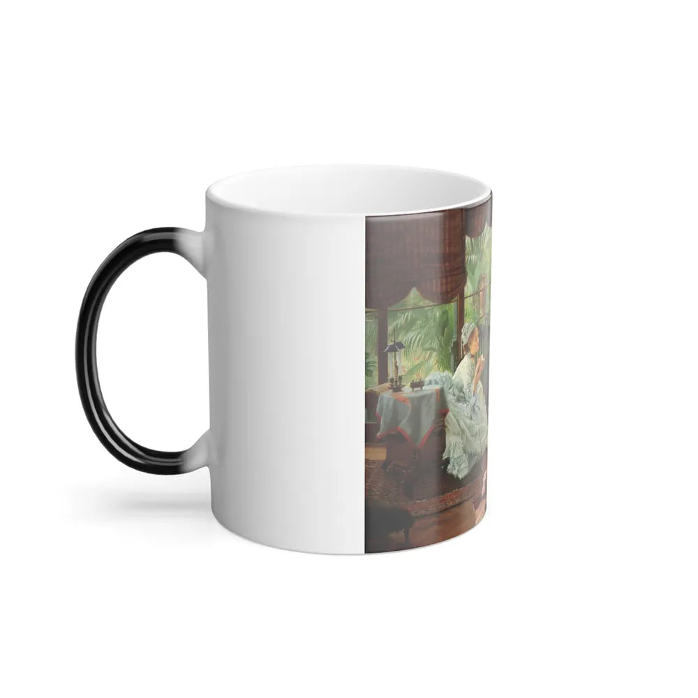 James Jacques Joseph Tissot (1836-1902) In the Conservatory - Oil on canvas - c1875-c1878 - Color Changing Mug 11oz - Go Mug Yourself