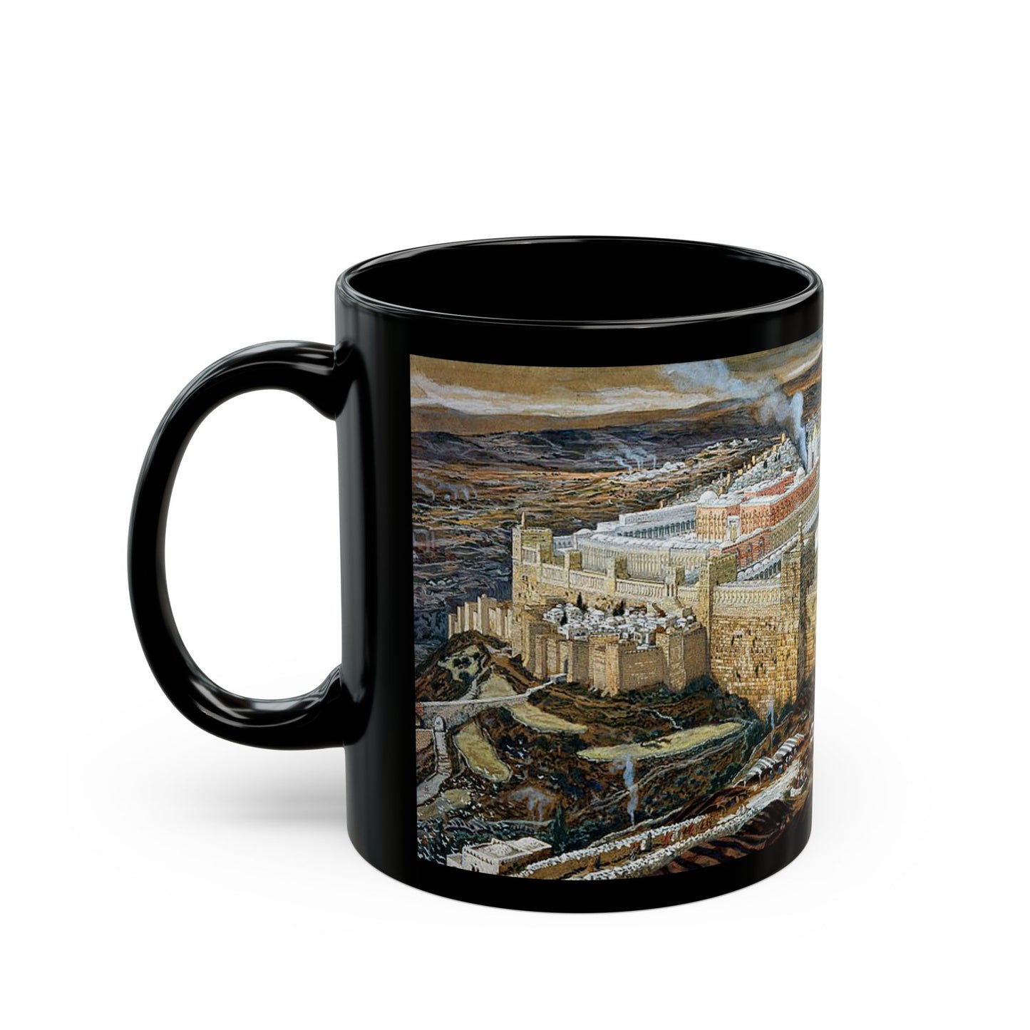 James Jacques Joseph Tissot (1836-1902) Jerusalem - Black Coffee Mug-Go Mug Yourself