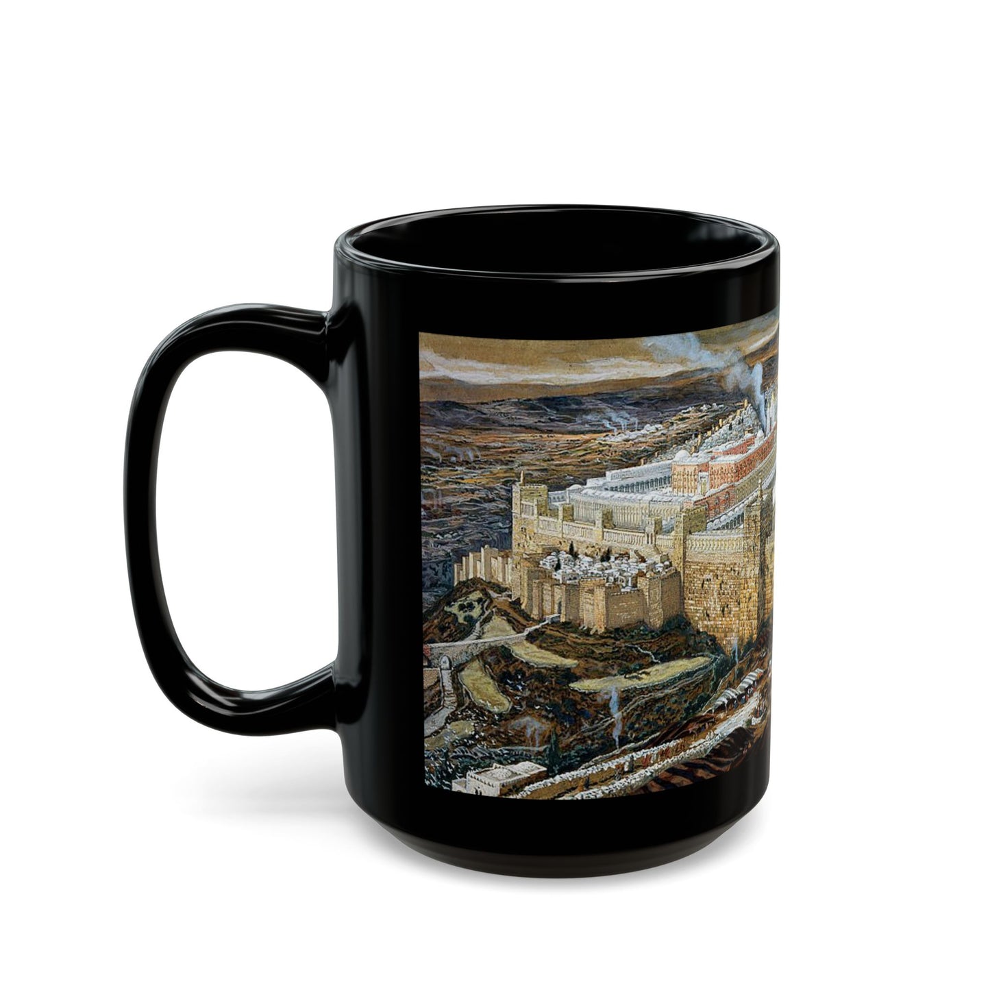 James Jacques Joseph Tissot (1836-1902) Jerusalem - Black Coffee Mug-Go Mug Yourself