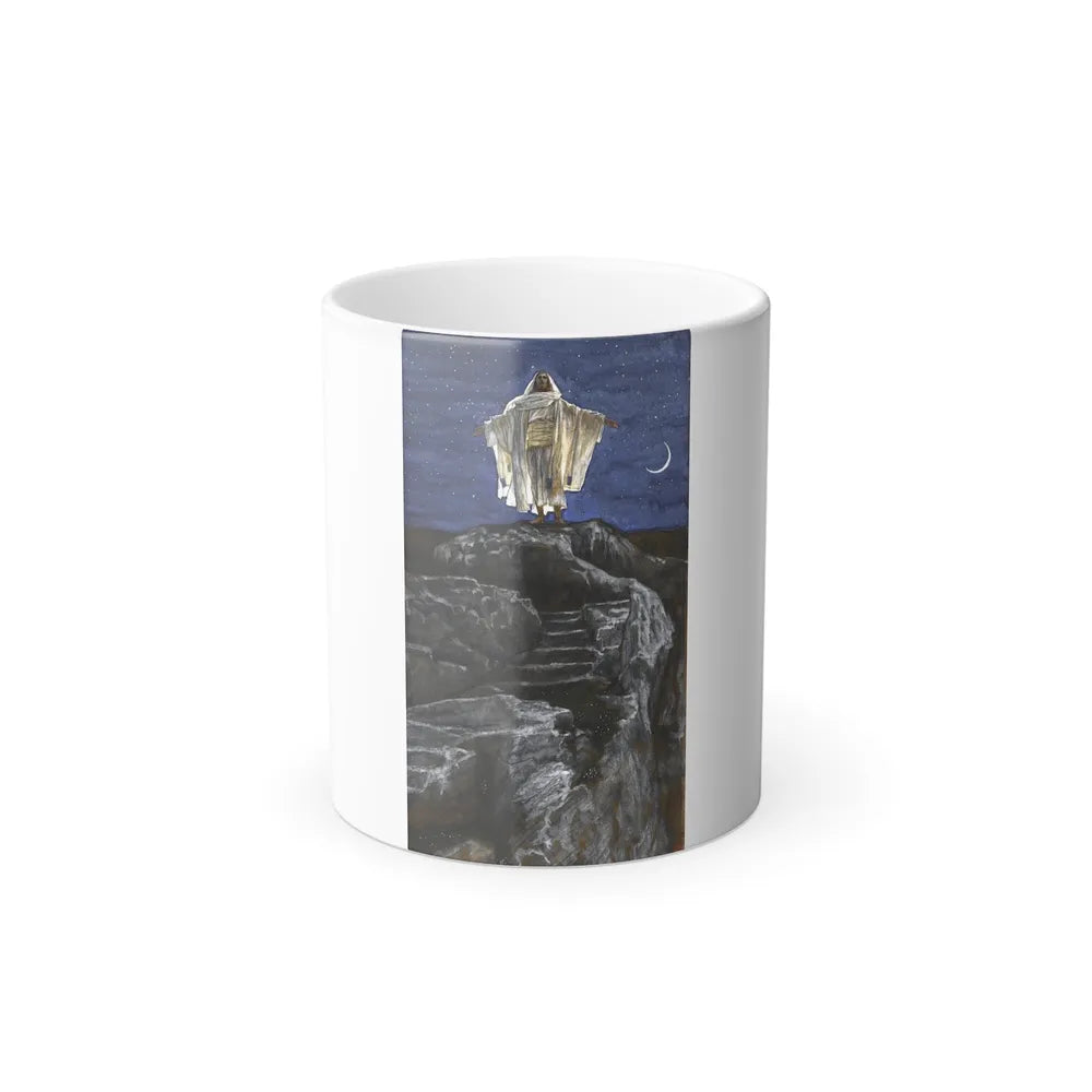 James Jacques Joseph Tissot (1836-1902) Jesus Goes Up Alone onto a Mountain to Pray - opaque watercolor -0 - Color Changing Mug 11oz 11oz - Go Mug Yourself