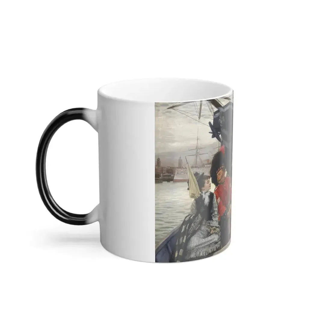 James Jacques Joseph Tissot (1836-1902) Portsmouth Dockyard - Oil on canvas - 1877 - Color Changing Mug 11oz - Go Mug Yourself