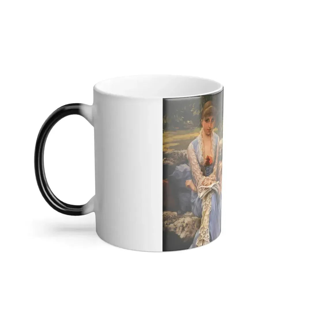 James Jacques Joseph Tissot (1836-1902) Quiet - Oil on panel - c1878-1879 - Color Changing Mug 11oz - Go Mug Yourself