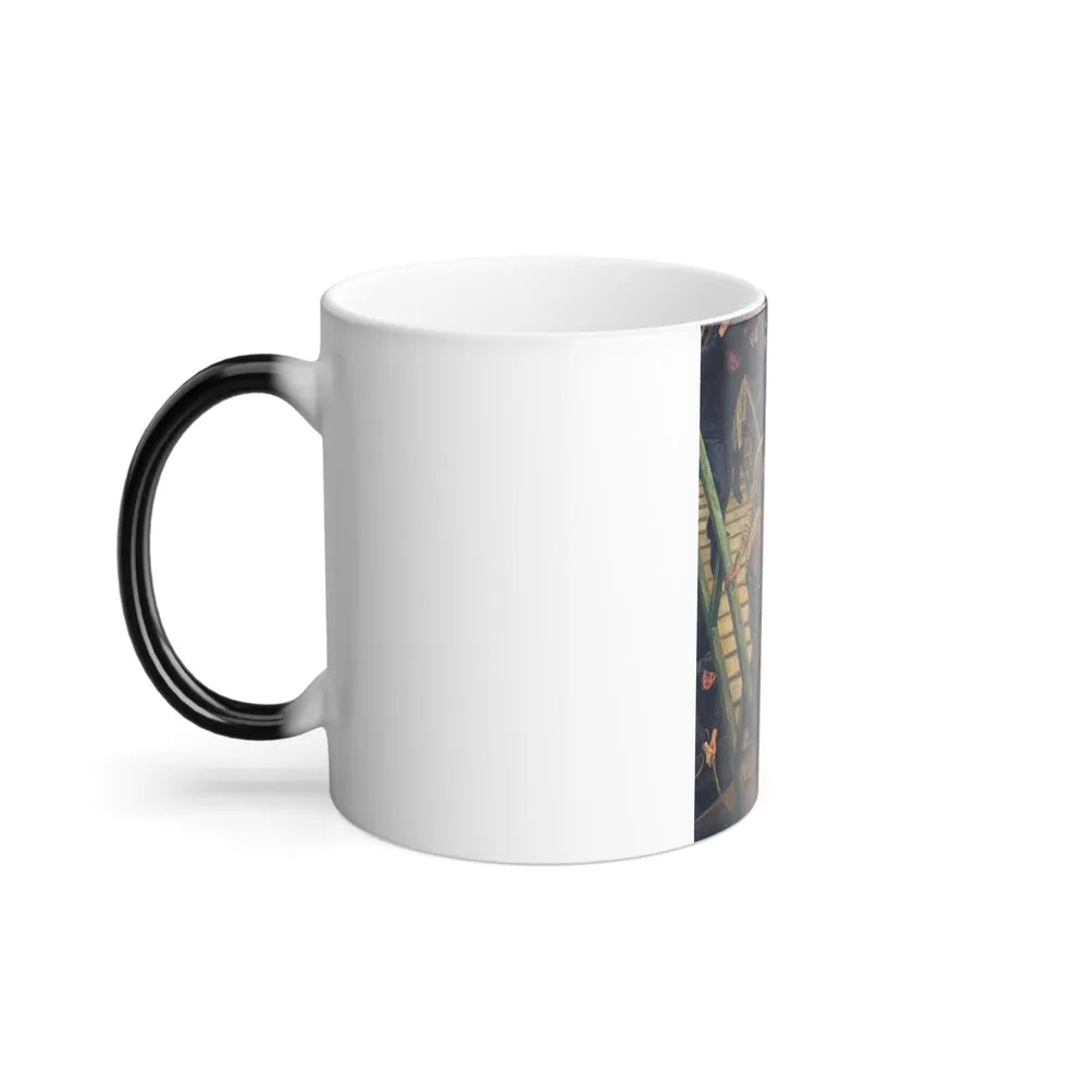 James Jacques Joseph Tissot (1836-1902) The Embarkation at Calais (also called The Traveller) - Oil on -0 - Color Changing Mug 11oz - Go Mug Yourself