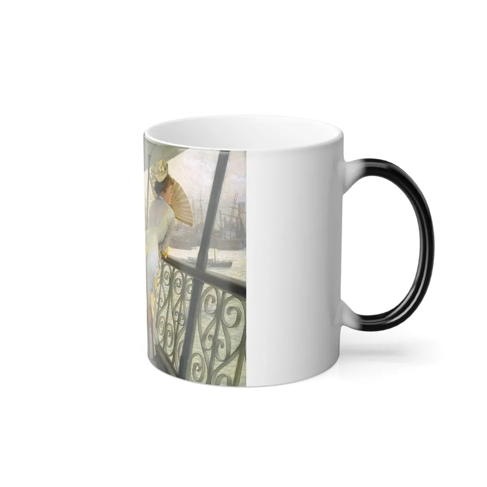 James Jacques Joseph Tissot (1836-1902) The Gallery of HMS Calcutta (Portsmouth) - oil on canvas - c1876 - Color Changing Mug 11oz - Go Mug Yourself