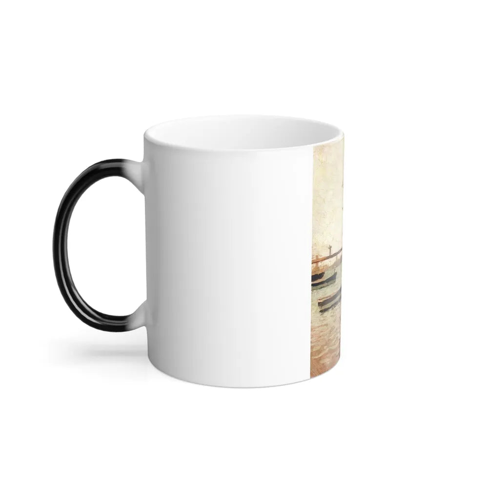 James Jacques Joseph Tissot (1836-1902) The Hull Of A Battle Ship - Oil on panel - Color Changing Mug 11oz - Go Mug Yourself