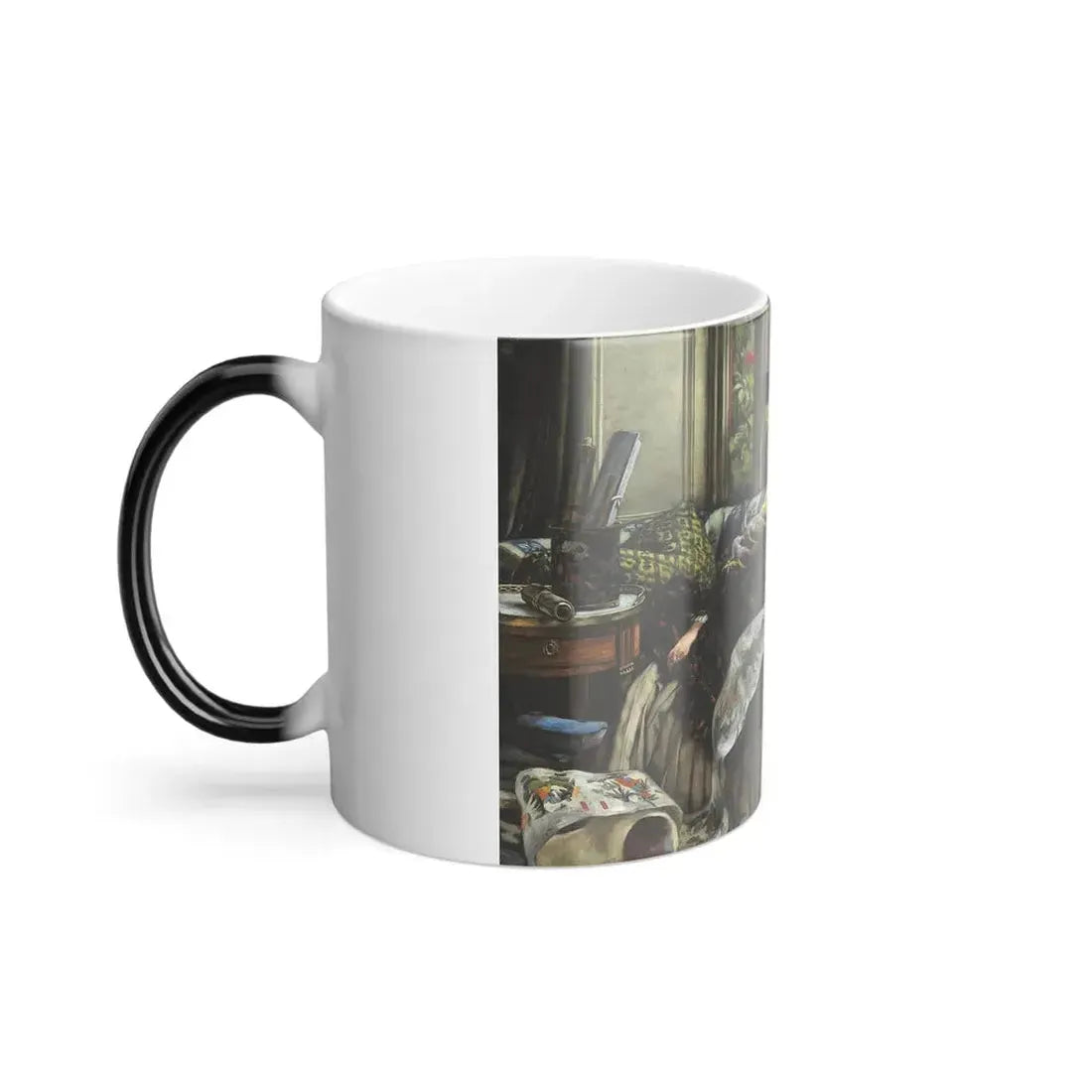 James Jacques Joseph Tissot (1836-1902) The Japanese Scroll - Oil on panel c1874 - Color Changing Mug 11oz - Go Mug Yourself