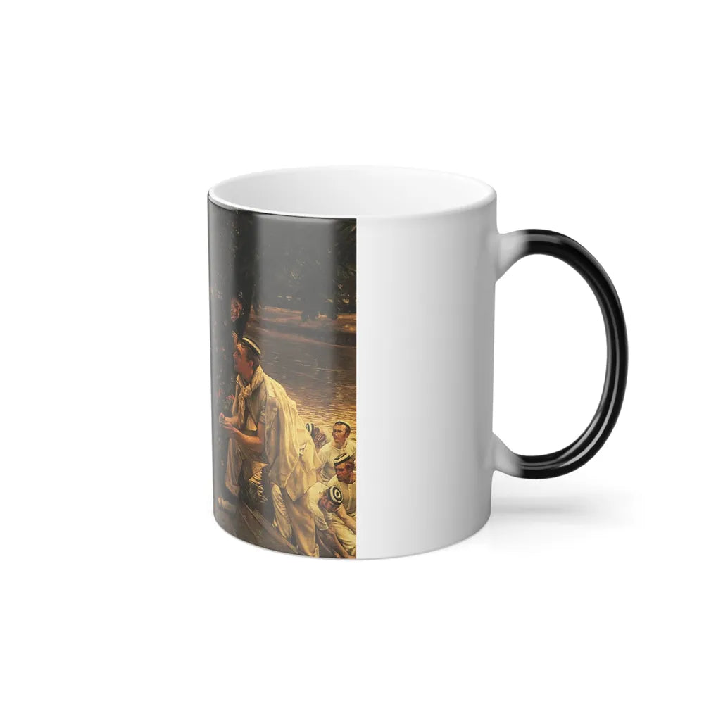 James Jacques Joseph Tissot (1836-1902) The Prodigal Son in Modern Life%3a The Fatted Calf - Oil on canv-0 - Color Changing Mug 11oz - Go Mug Yourself