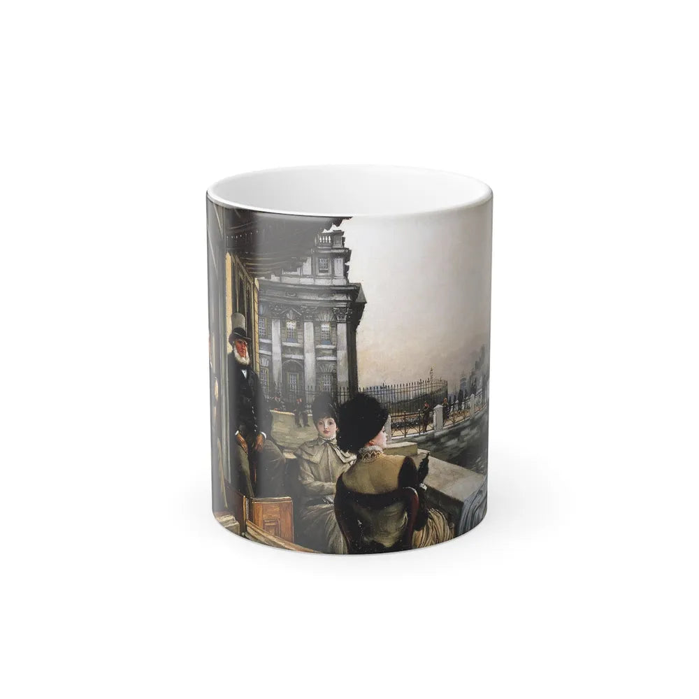 James Jacques Joseph Tissot (1836-1902) The Terrace Of The Trafalgar Tavern, Greenwich, London - Oil on -0 - Color Changing Mug 11oz 11oz - Go Mug Yourself