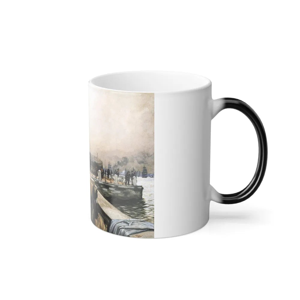 James Jacques Joseph Tissot (1836-1902) The Terrace Of The Trafalgar Tavern, Greenwich, London - Oil on -0 - Color Changing Mug 11oz - Go Mug Yourself
