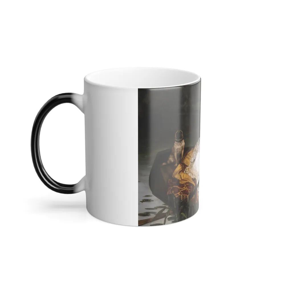 James Jacques Joseph Tissot (1836-1902) Young Lady in a Boat - oil on canvas -1870 - Color Changing Mug 11oz - Go Mug Yourself