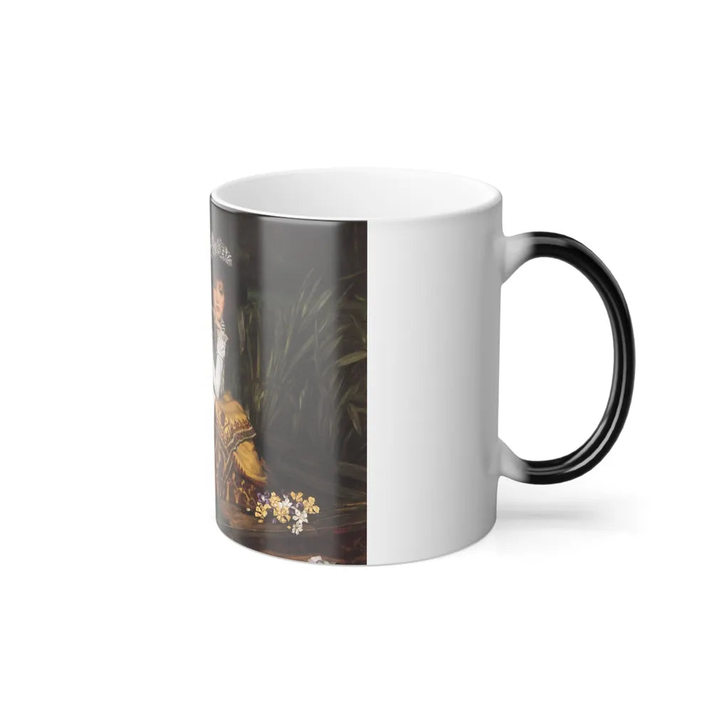 James Jacques Joseph Tissot (1836-1902) Young Lady in a Boat - oil on canvas -1870 - Color Changing Mug 11oz - Go Mug Yourself