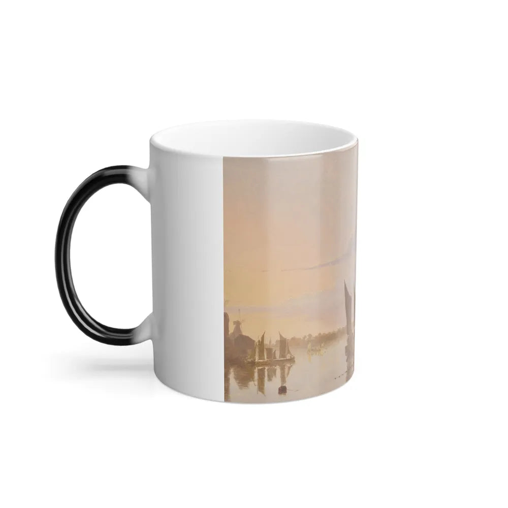 James M Burnet (1788-1816) Evening on the Thames at Battersea - Oil on panel - Color Changing Mug 11oz - Go Mug Yourself