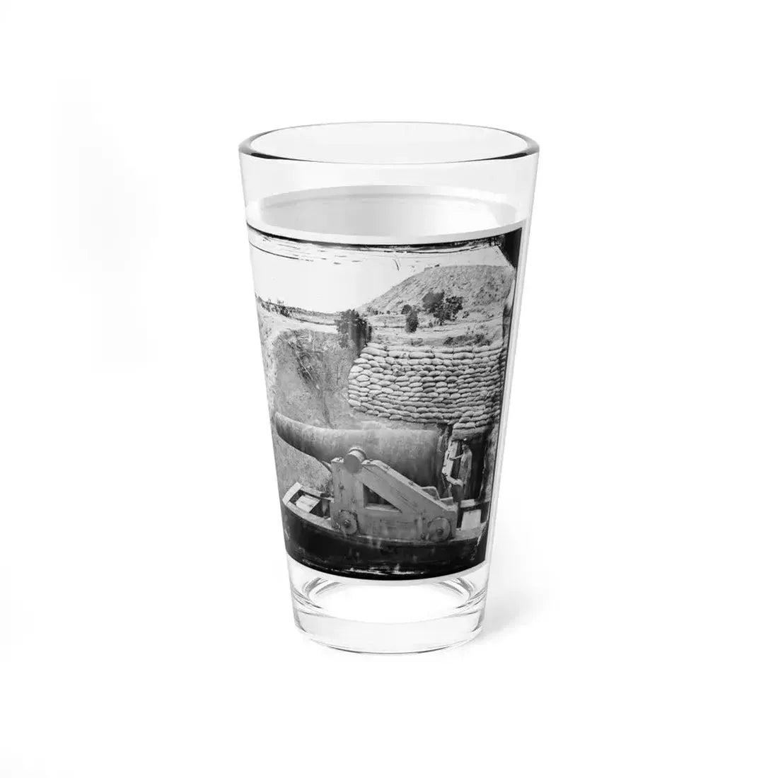 James River, Va. Another Confederate Gun Emplacement At Howlett House, Trent's Reach (U.S. Civil War) Pint Glass 16oz - Go Mug Yourself