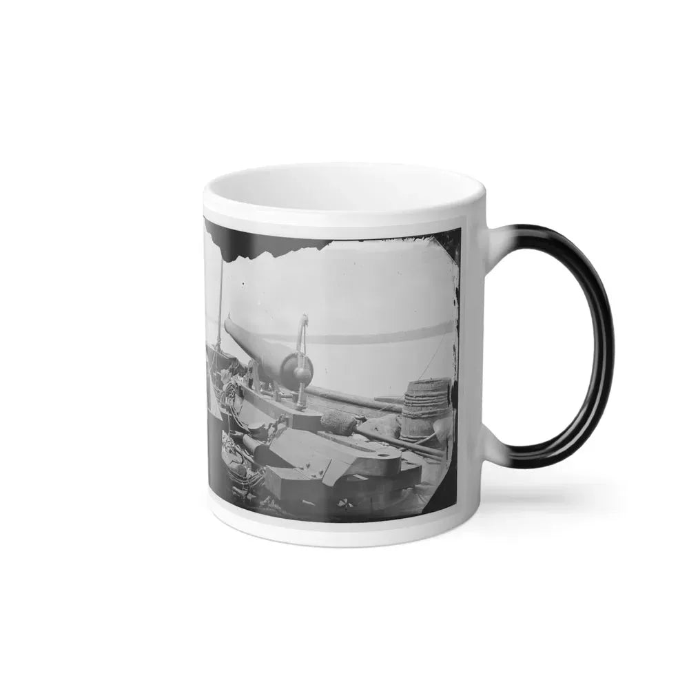 James River, Va. Bow of Confederate Gunboat Teaser, Lt. Hunter Davidson, Captured by U.S.S. Maratanza on July 4, 1862 (U.S. Civil War) Color Changing Coffee Mug 11oz - Go Mug Yourself