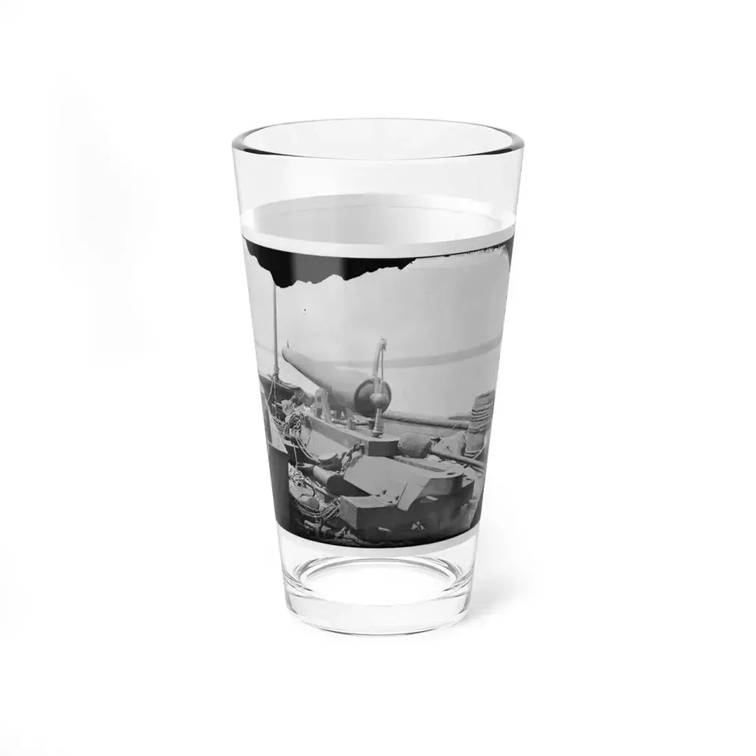 James River, Va. Bow Of Confederate Gunboat Teaser, Lt. Hunter Davidson, Captured By U.S.S. Maratanza On July 4, 1862 (U.S. Civil War) Pint Glass 16oz - Go Mug Yourself