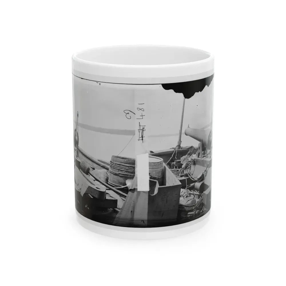 James River, Va. Bow Of Confederate Gunboat Teaser, Lt. Hunter Davidson, Captured By U.S.S. Maratanza On July 4, 1862 (U.S. Civil War) White Coffee Mug 11oz - Go Mug Yourself