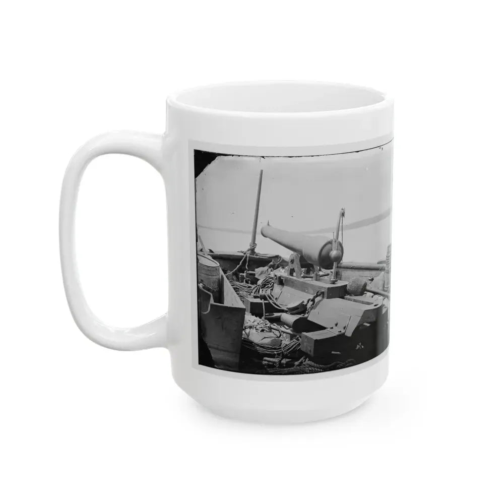 James River, Va. Bow Of Confederate Gunboat Teaser, Lt. Hunter Davidson, Captured By U.S.S. Maratanza On July 4, 1862 (U.S. Civil War) White Coffee Mug - Go Mug Yourself