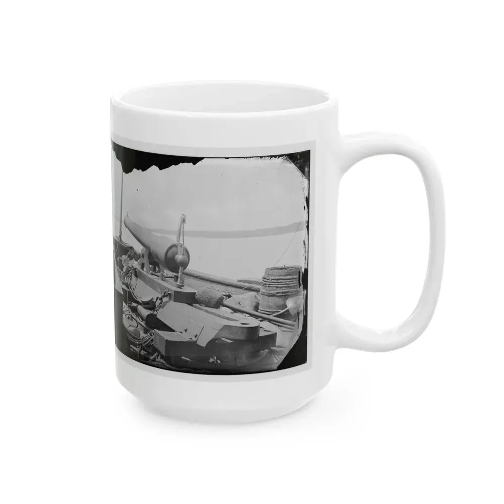 James River, Va. Bow Of Confederate Gunboat Teaser, Lt. Hunter Davidson, Captured By U.S.S. Maratanza On July 4, 1862 (U.S. Civil War) White Coffee Mug - Go Mug Yourself