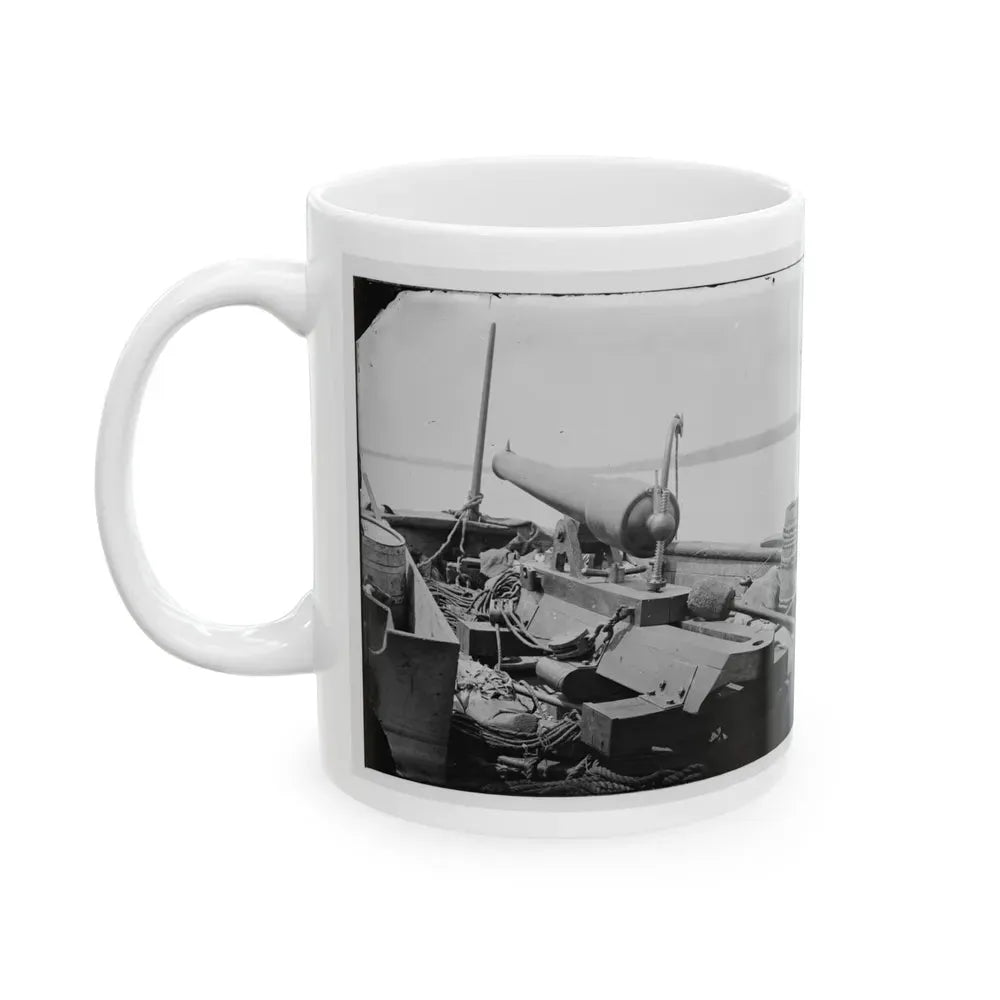 James River, Va. Bow Of Confederate Gunboat Teaser, Lt. Hunter Davidson, Captured By U.S.S. Maratanza On July 4, 1862 (U.S. Civil War) White Coffee Mug - Go Mug Yourself