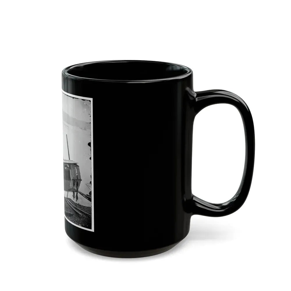 James River, Va. Butler's Dredge-Boat, Sunk By A Confederate Shell On Thanksgiving Day, 1864 (U.S. Civil War) Black Coffee Mug - Go Mug Yourself