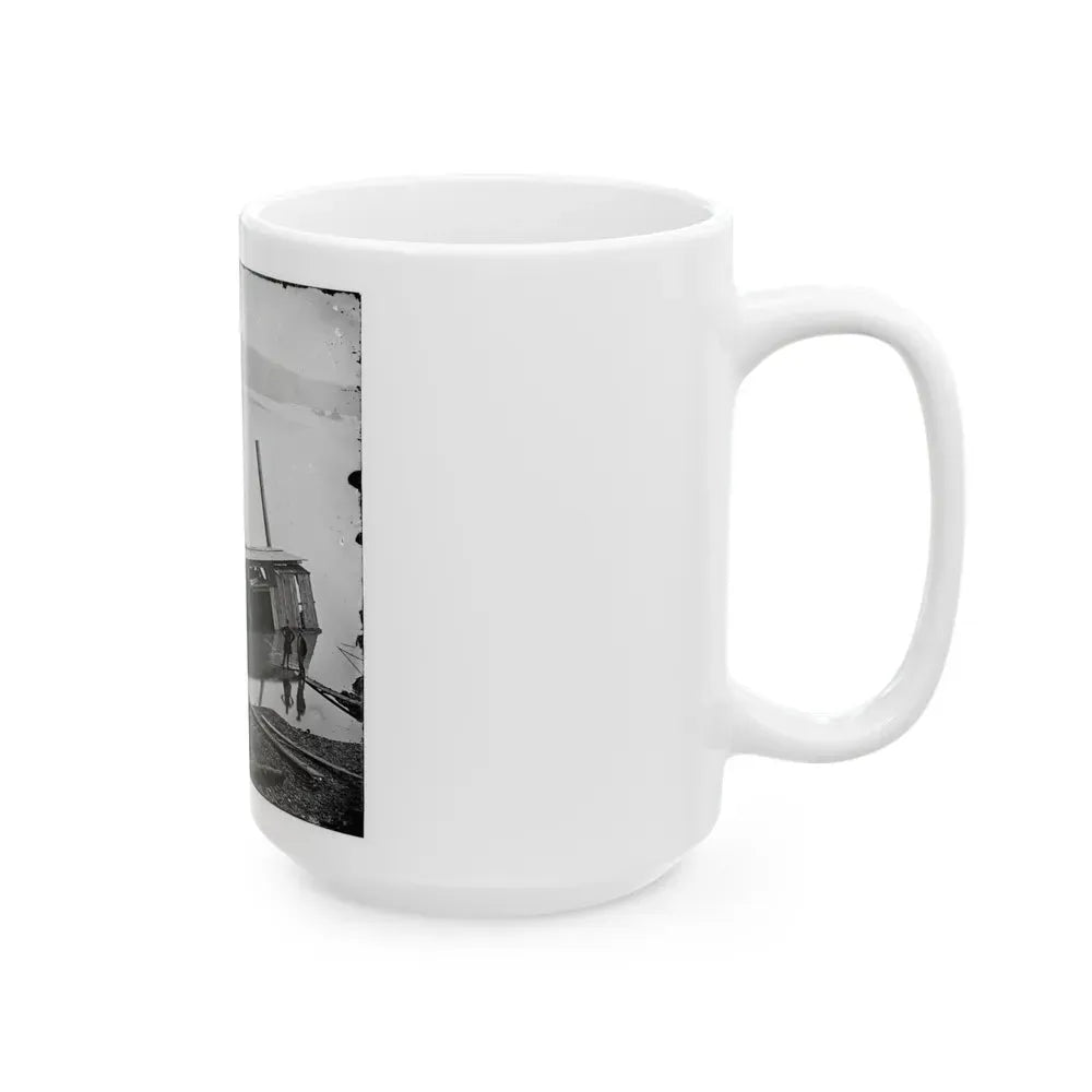 James River, Va. Butler's Dredge-Boat, Sunk By A Confederate Shell On Thanksgiving Day, 1864 (U.S. Civil War) White Coffee Mug - Go Mug Yourself