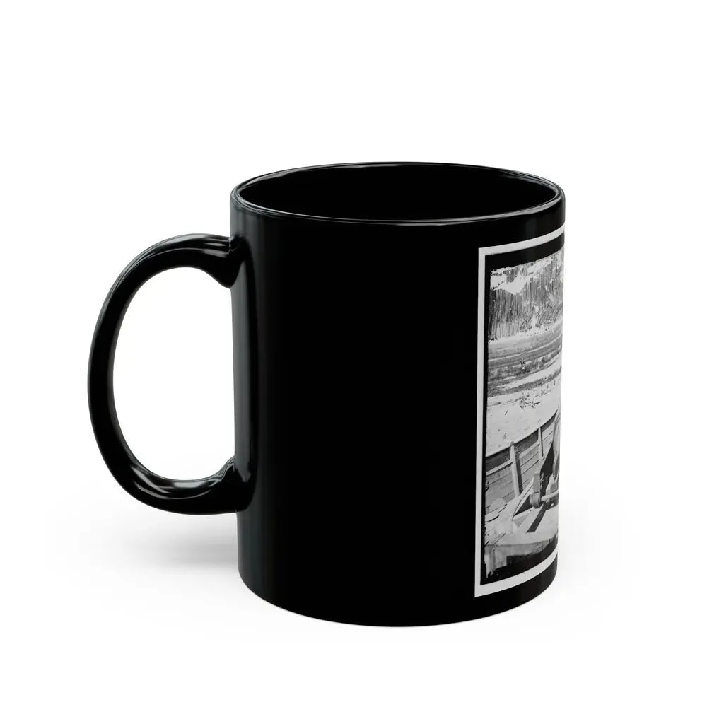 James River, Va. Confederate Gun Emplacement Above Dutch Gap (U.S. Civil War) Black Coffee Mug - Go Mug Yourself