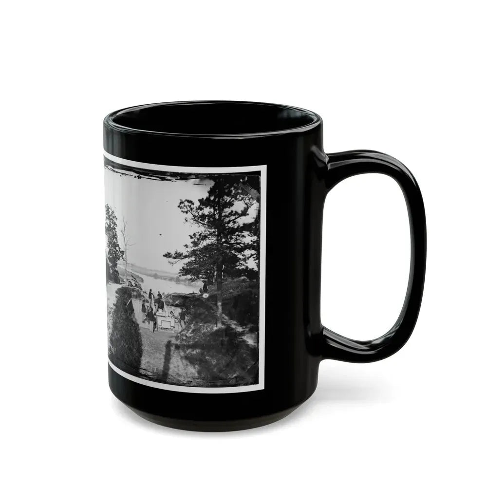James River, Va. Confederate Gun In Battery Brooks (U.S. Civil War) Black Coffee Mug - Go Mug Yourself
