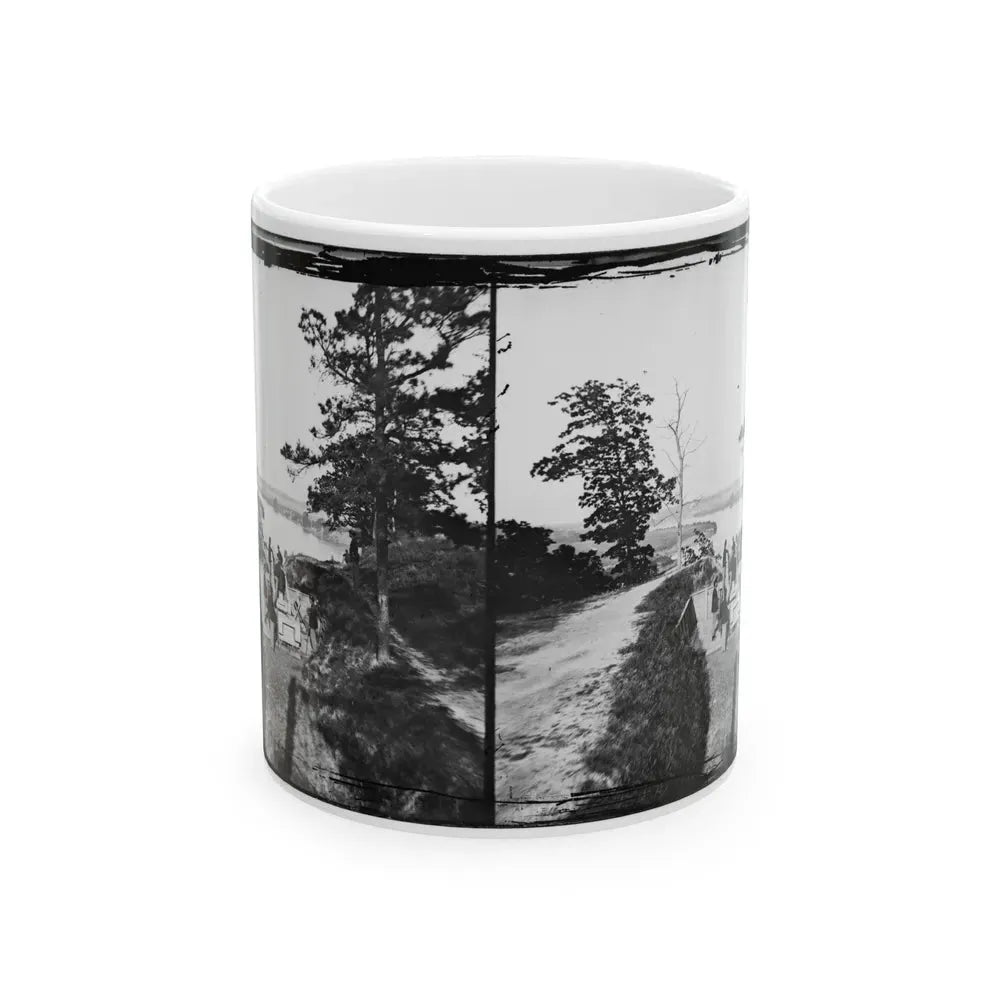 James River, Va. Confederate Gun In Battery Brooks (U.S. Civil War) White Coffee Mug 11oz - Go Mug Yourself