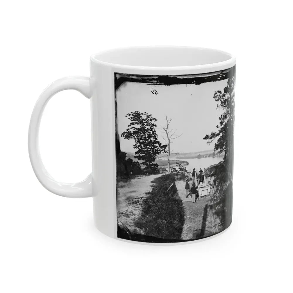 James River, Va. Confederate Gun In Battery Brooks (U.S. Civil War) White Coffee Mug - Go Mug Yourself
