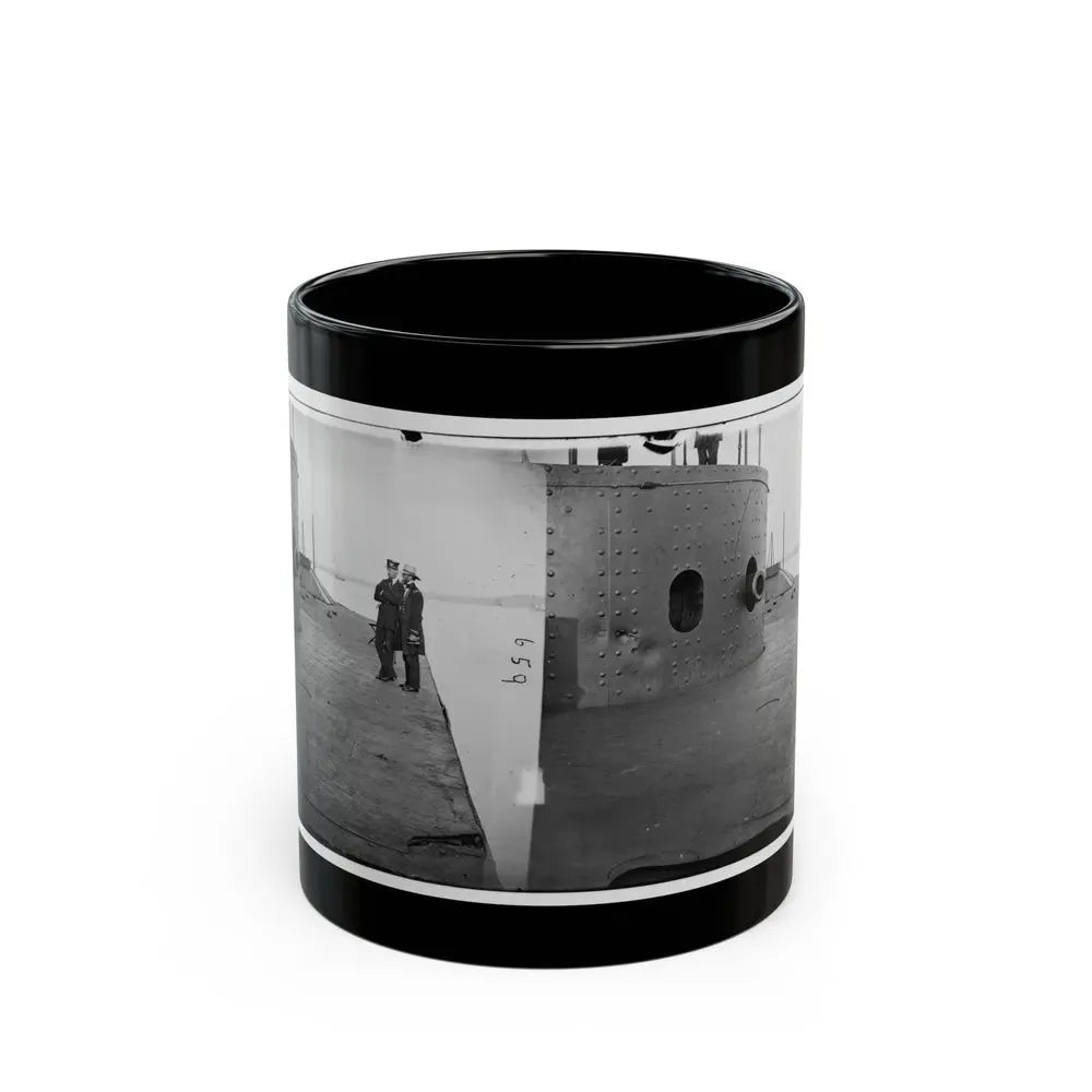 James River, Va. Deck And Turret Of U.S.S. Monitor(2) (U.S. Civil War) Black Coffee Mug 11oz - Go Mug Yourself