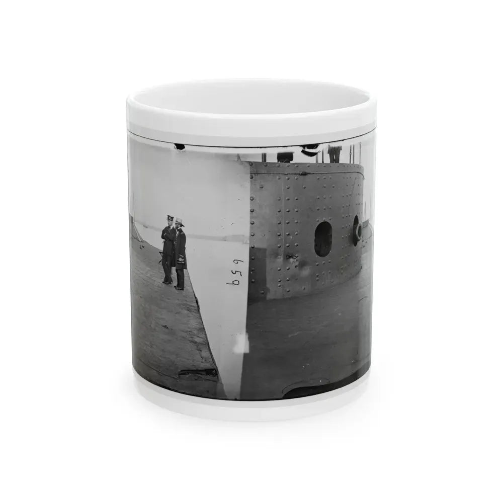 James River, Va. Deck And Turret Of U.S.S. Monitor(2) (U.S. Civil War) White Coffee Mug 11oz - Go Mug Yourself