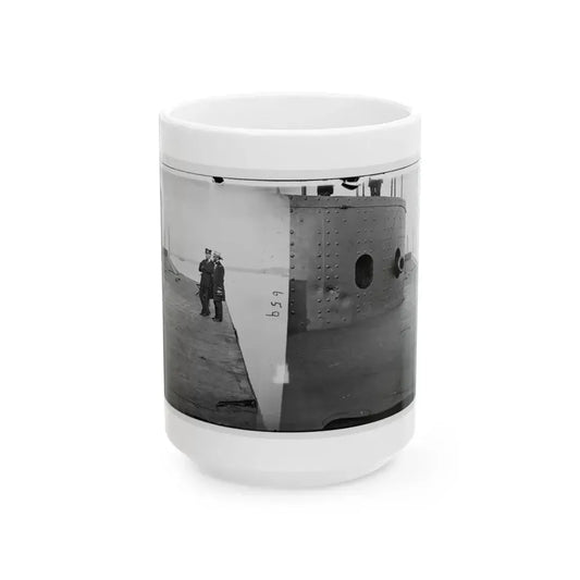 James River, Va. Deck And Turret Of U.S.S. Monitor(2) (U.S. Civil War) White Coffee Mug 15oz - Go Mug Yourself