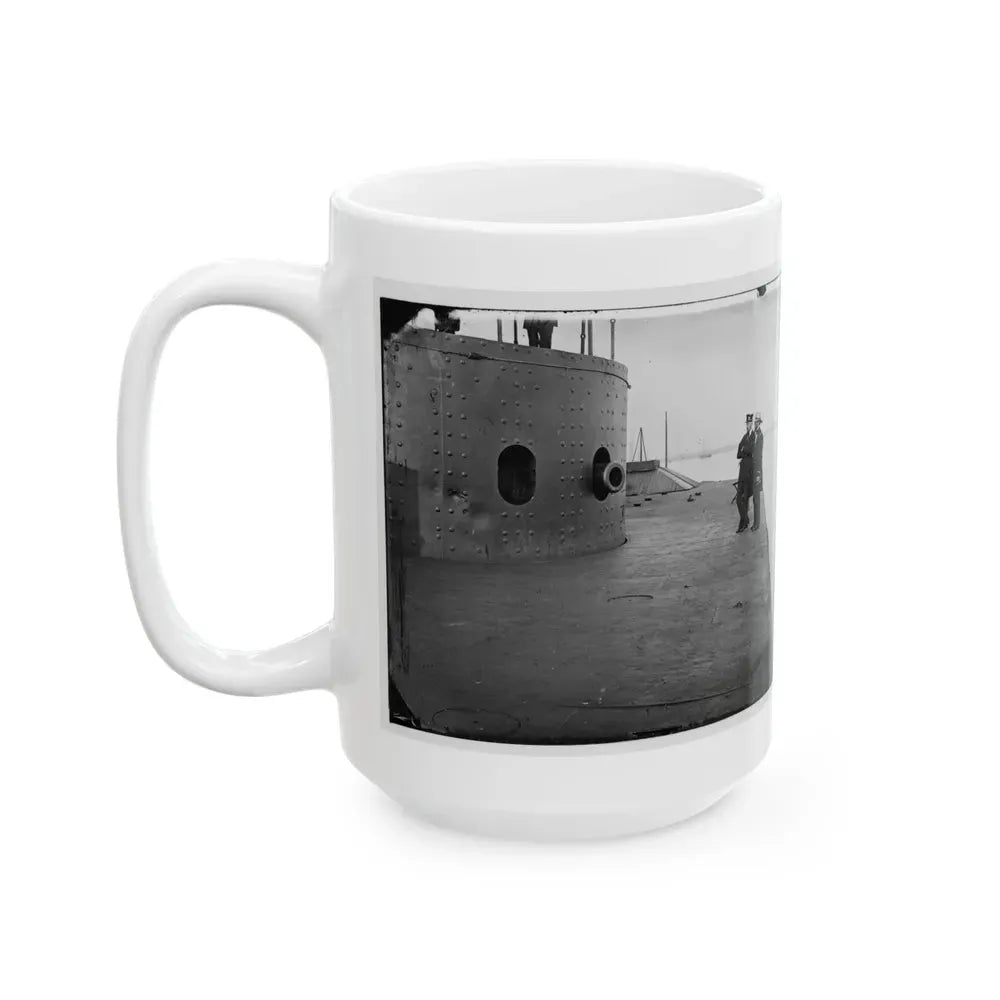 James River, Va. Deck And Turret Of U.S.S. Monitor(2) (U.S. Civil War) White Coffee Mug - Go Mug Yourself