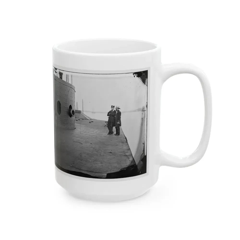James River, Va. Deck And Turret Of U.S.S. Monitor(2) (U.S. Civil War) White Coffee Mug - Go Mug Yourself