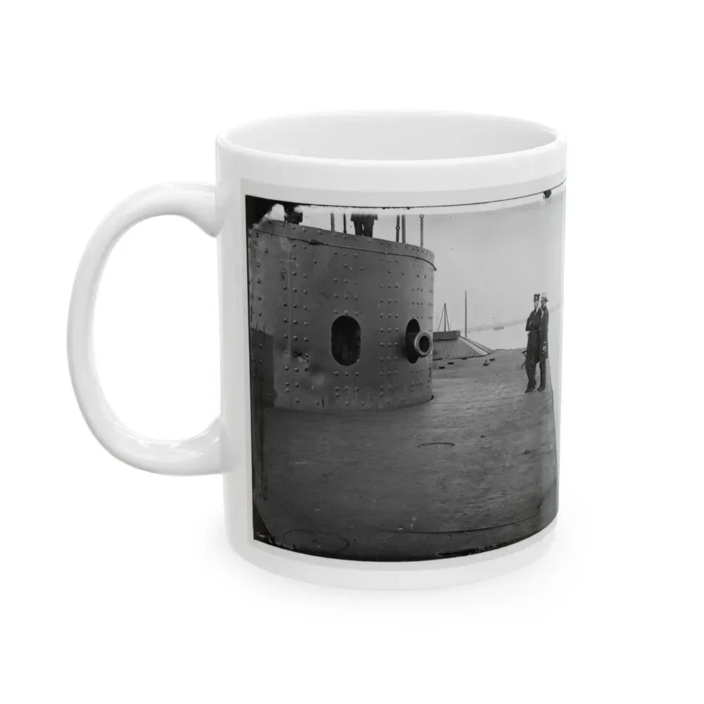 James River, Va. Deck And Turret Of U.S.S. Monitor(2) (U.S. Civil War) White Coffee Mug - Go Mug Yourself