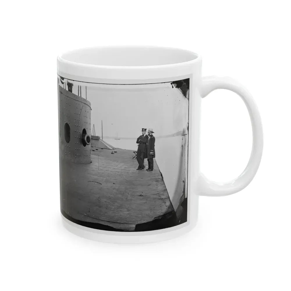 James River, Va. Deck And Turret Of U.S.S. Monitor(2) (U.S. Civil War) White Coffee Mug - Go Mug Yourself