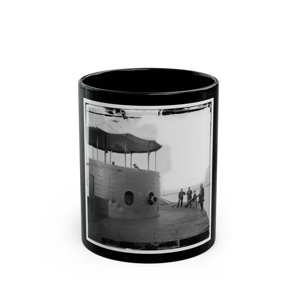 James River, Va. Deck And Turret Of U.S.S. Monitor Seen From The Bow (I.E. Stern) (U.S. Civil War) Black Coffee Mug 11oz - Go Mug Yourself