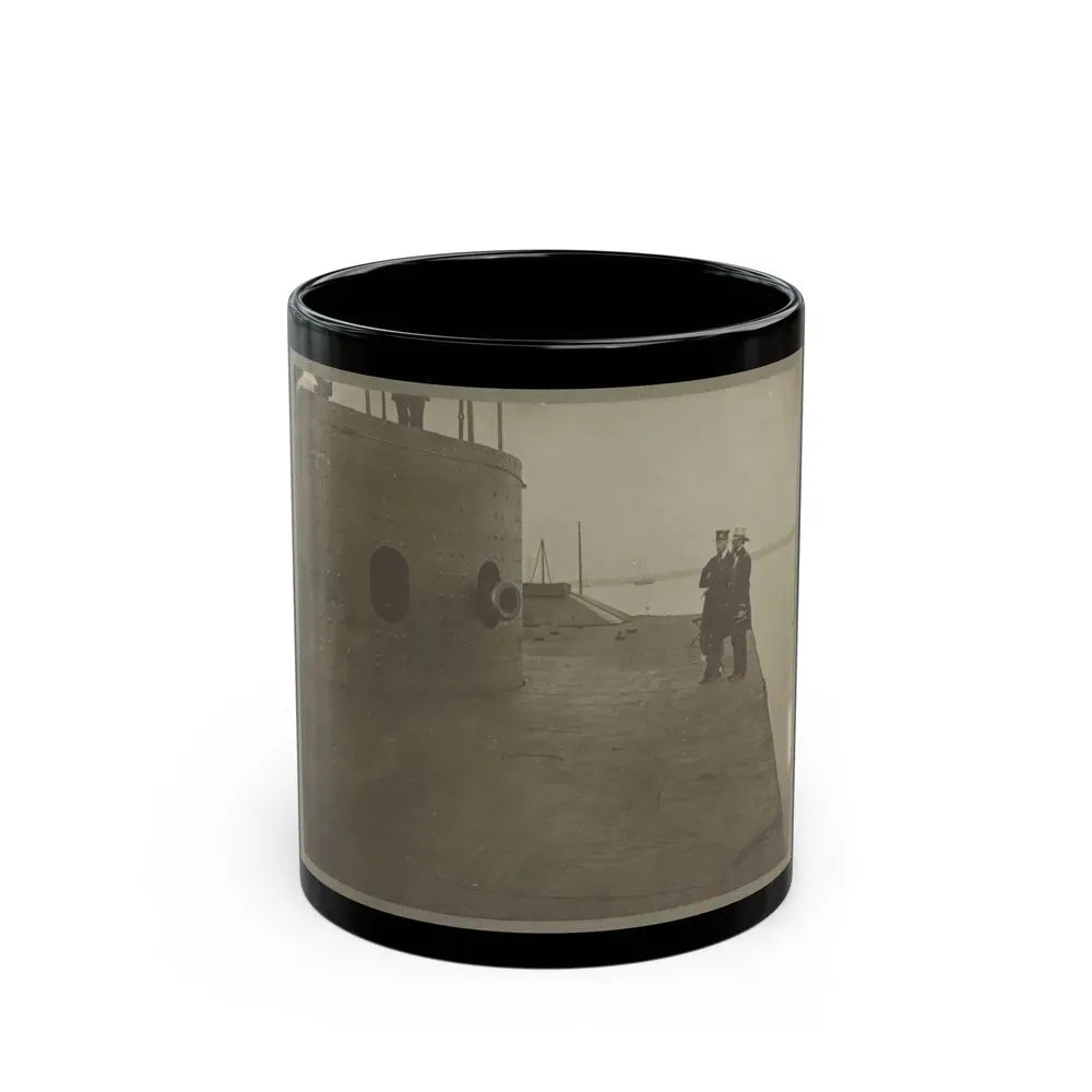 James River, Va. Deck And Turret Of U.S.S. Monitor (U.S. Civil War) Black Coffee Mug 11oz - Go Mug Yourself