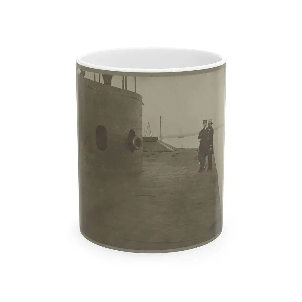 James River, Va. Deck And Turret Of U.S.S. Monitor (U.S. Civil War) White Coffee Mug 11oz - Go Mug Yourself