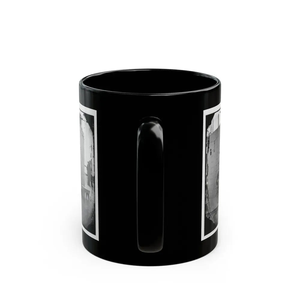 James River, Va. Officers Of The U.S.S. Monitor Grouped By The Turret (U.S. Civil War) Black Coffee Mug - Go Mug Yourself