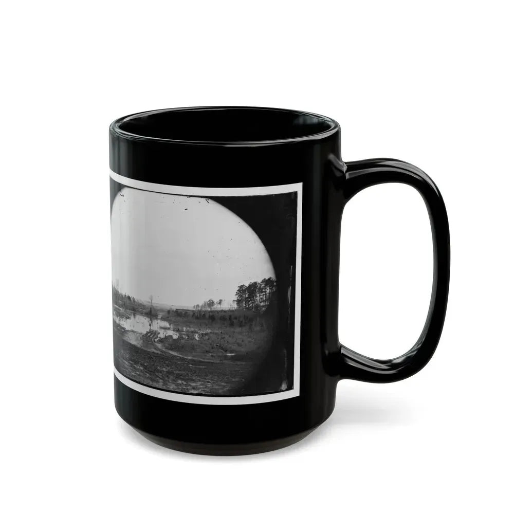 James River, Va. Point Where Army Of The Potomac Crossed In June 1864 (Wyanoke Wharf ) (U.S. Civil War) Black Coffee Mug - Go Mug Yourself