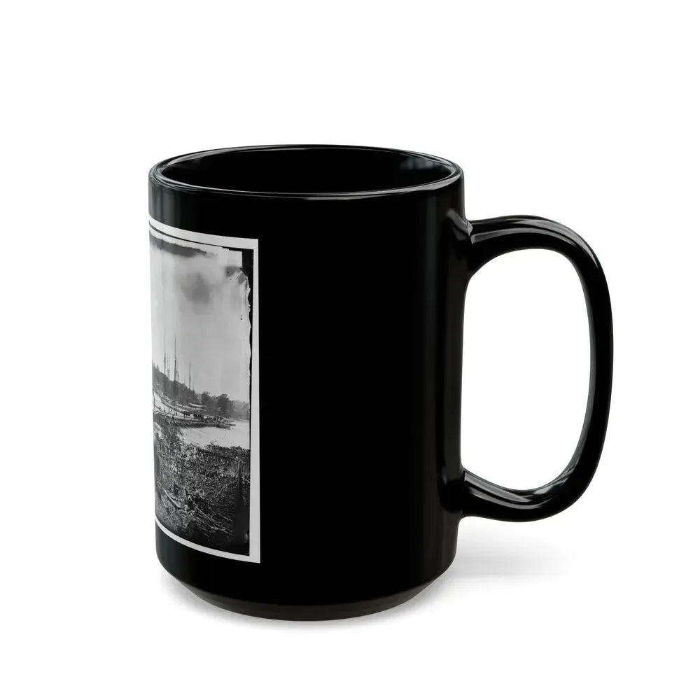 James River, Va. Pontoon Bridge (U.S. Civil War) Black Coffee Mug - Go Mug Yourself