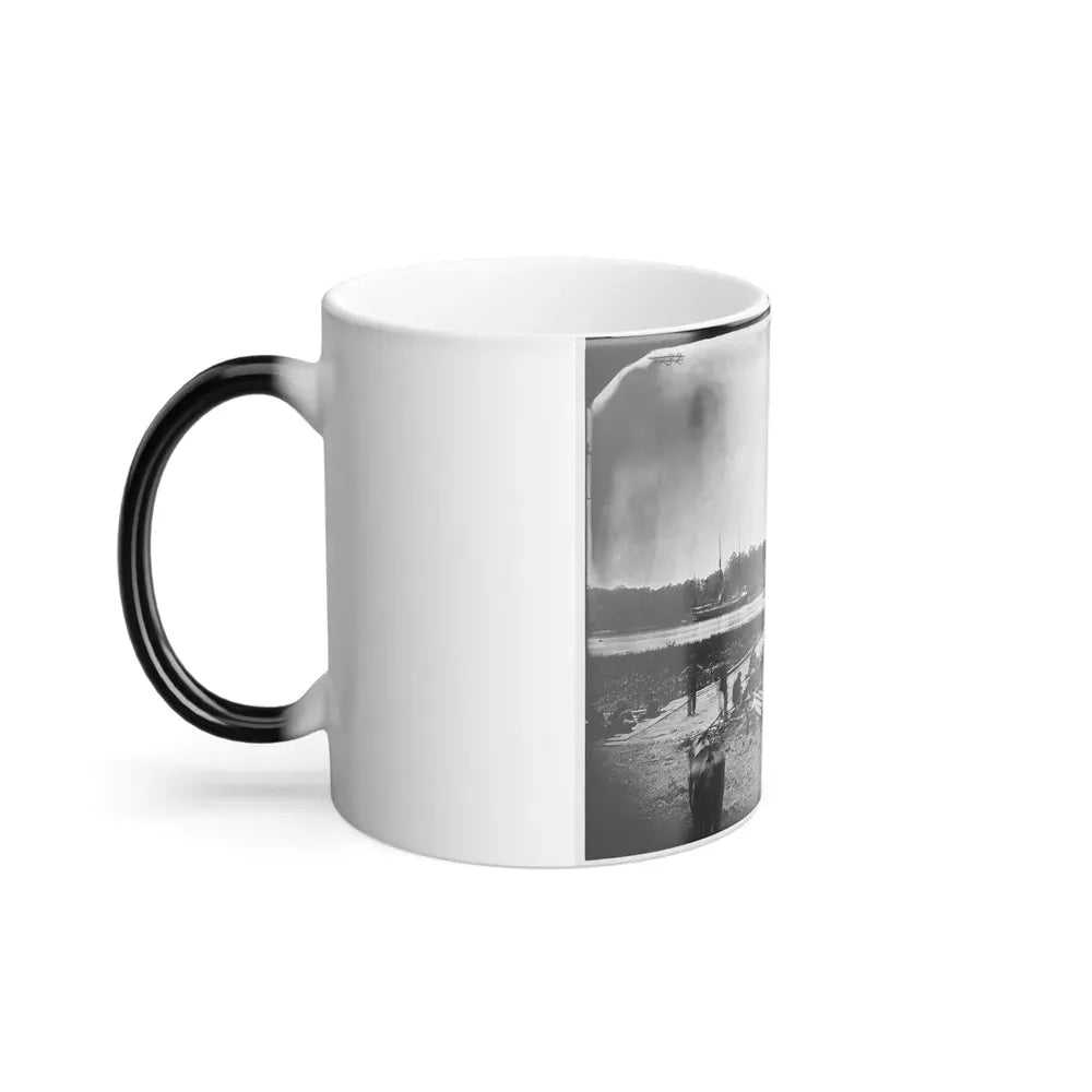 James River, Va. Pontoon Bridge (U.S. Civil War) Color Changing Coffee Mug 11oz - Go Mug Yourself