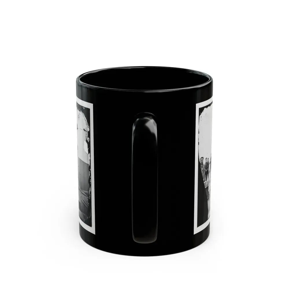 James River, Va. Sailors On Deck Of U.S.S. Monitor; Cookstove At Left (U.S. Civil War) Black Coffee Mug - Go Mug Yourself