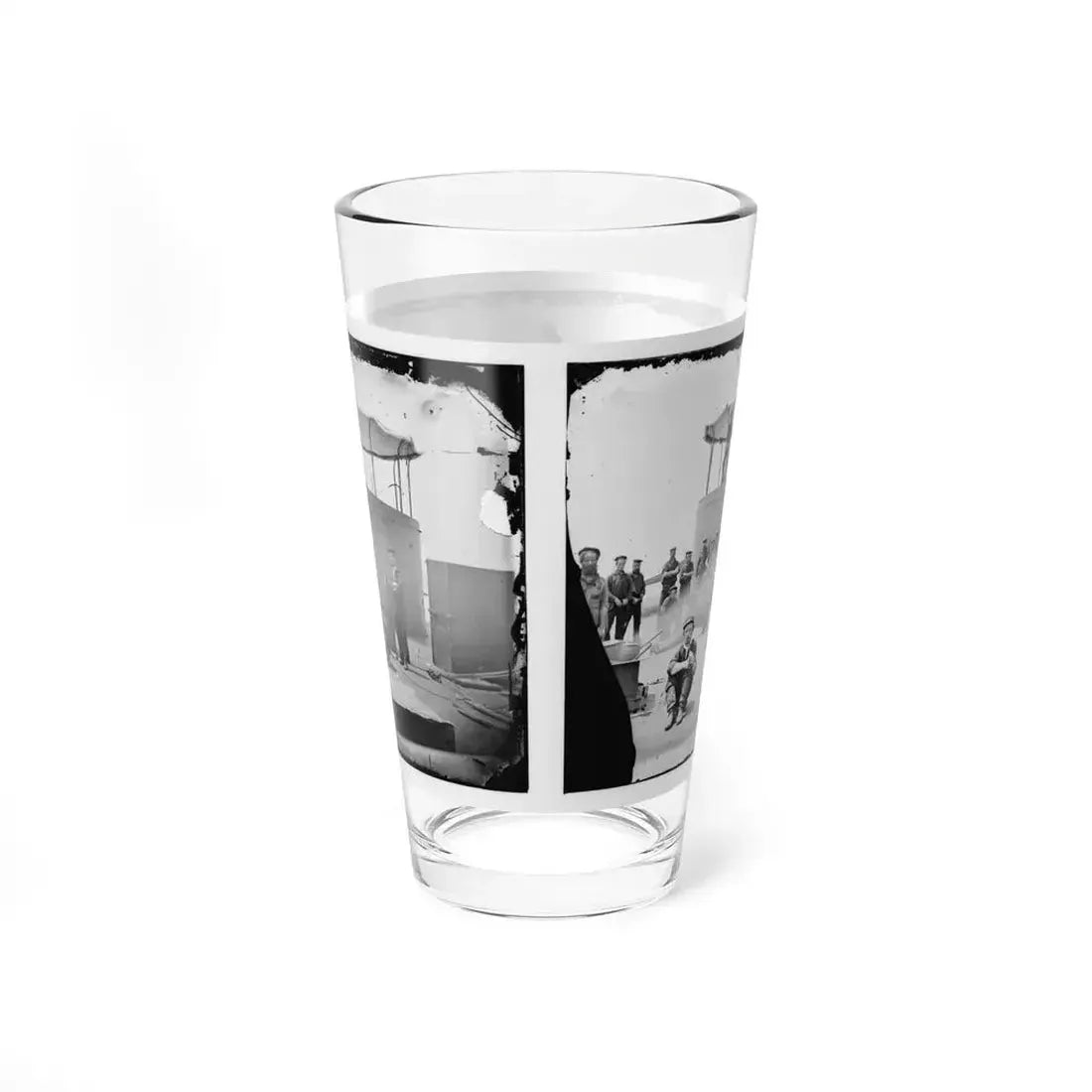 James River, Va. Sailors On Deck Of U.S.S. Monitor; Cookstove At Left (U.S. Civil War) Pint Glass 16oz - Go Mug Yourself