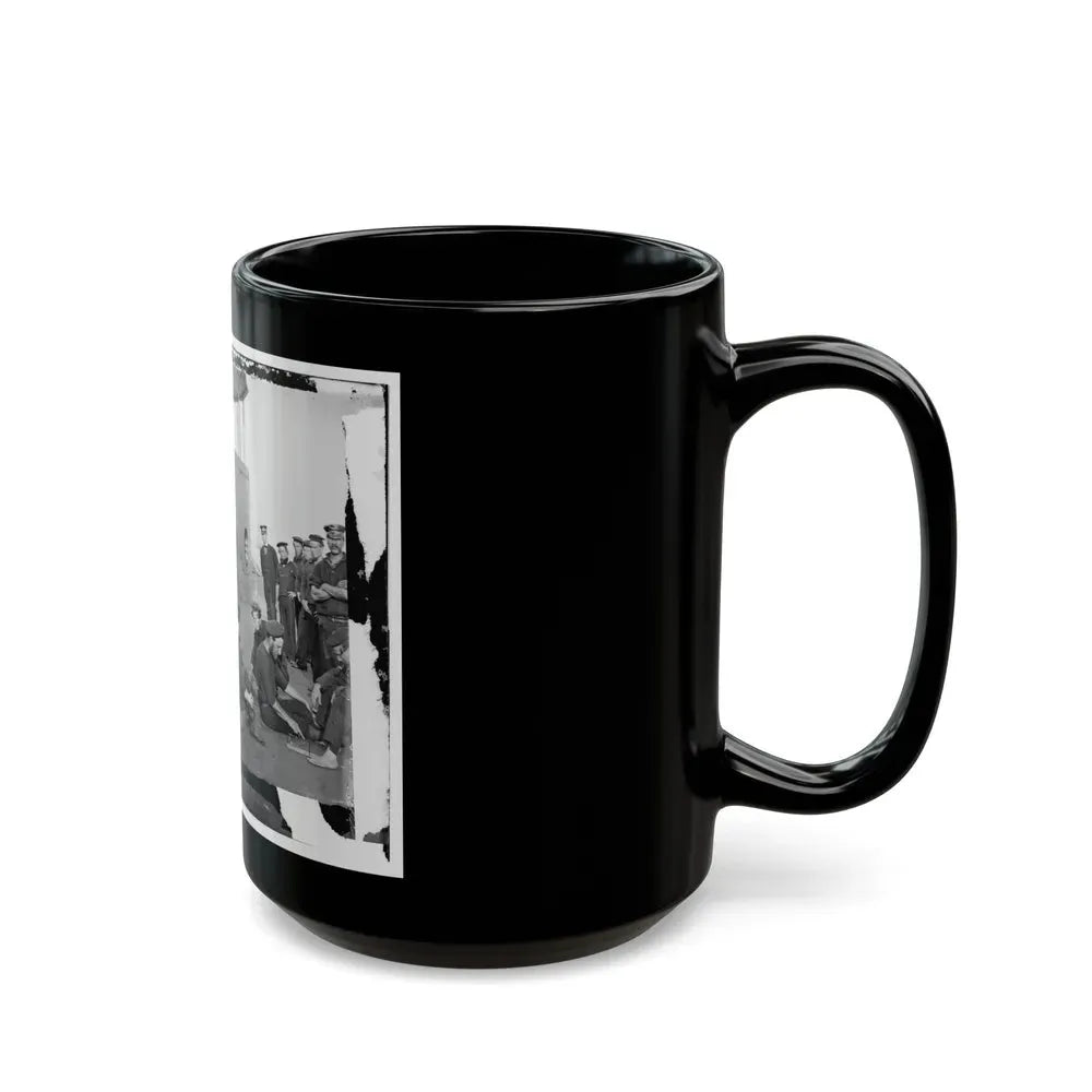 James River, Va. Sailors Relaxing On Deck Of U.S.S. Monitor (U.S. Civil War) Black Coffee Mug - Go Mug Yourself