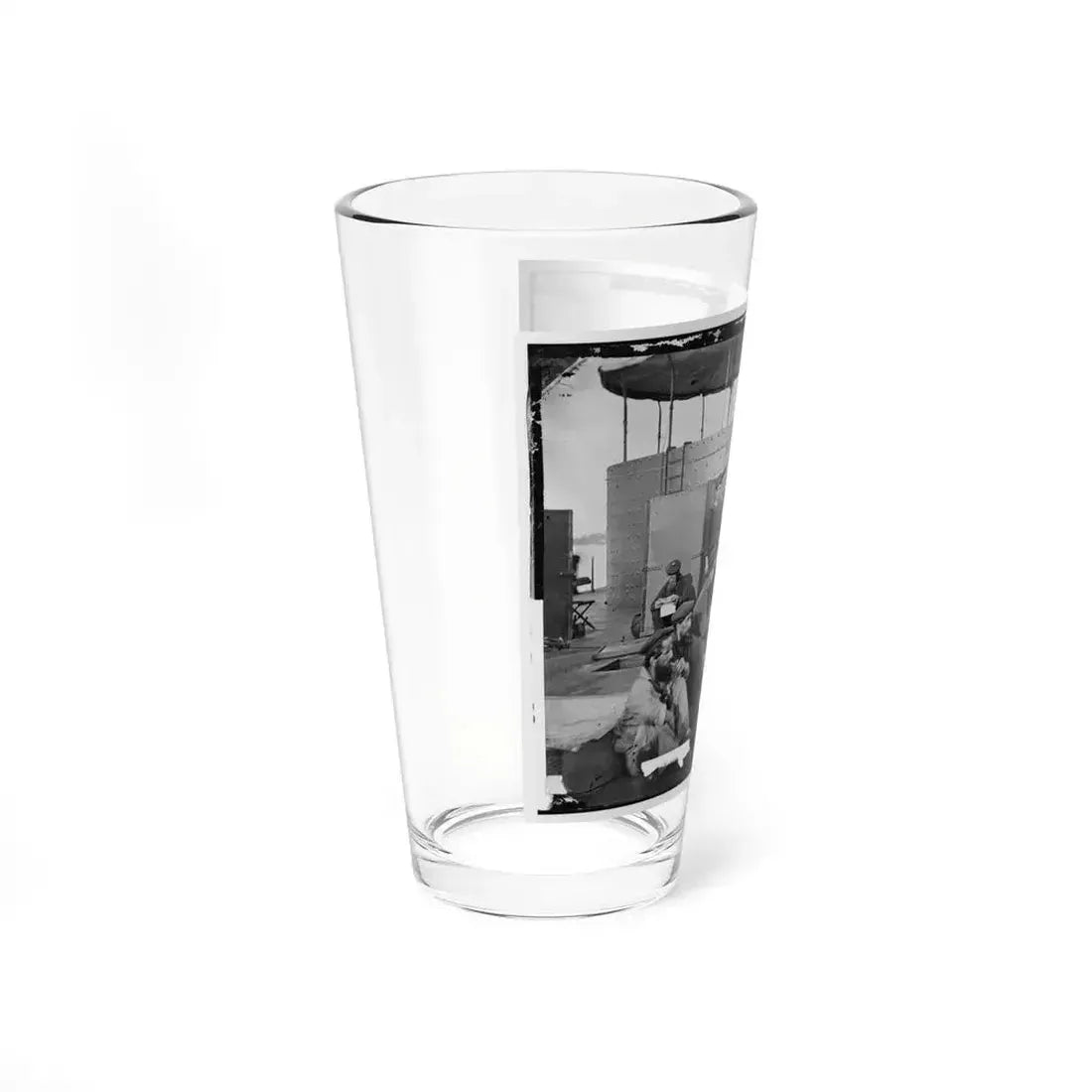 James River, Va. Sailors Relaxing On Deck Of U.S.S. Monitor (U.S. Civil War) Pint Glass 16oz - Go Mug Yourself
